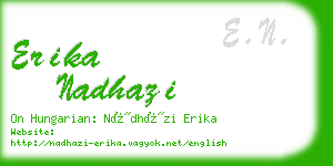 erika nadhazi business card